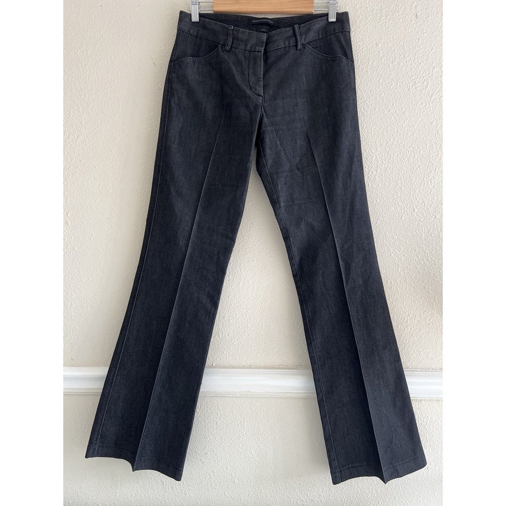 Y2K Express Design Studio Editor Denim Trouser Pants Sz 4 Dark Wash Bootcut